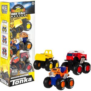 Tonka Monster Metal Movers (Front Loader, Fire Truck & Cement Mixer) (06178)